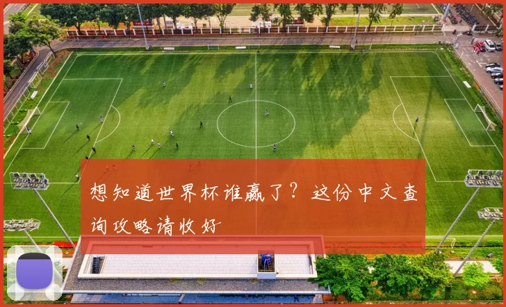 想知道世界杯谁赢了?这份中文查询攻略请收好