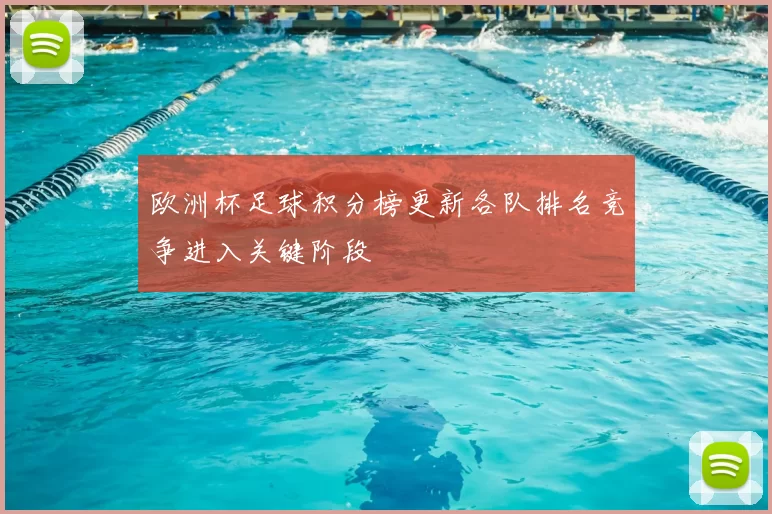 欧洲杯足球积分榜更新各队排名竞争进入关键阶段